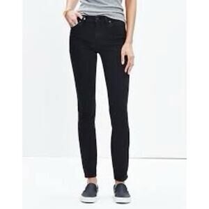 Madewell 9" High Rise Skinny Ankle Jeans ISKO Stay Black Frost Size 27